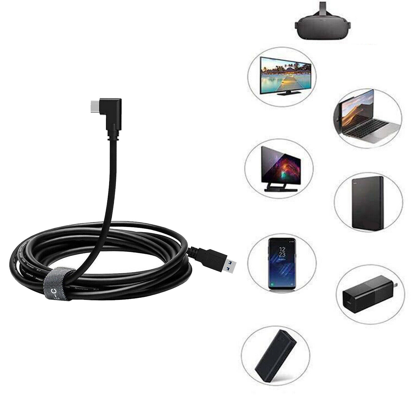 16ft USB 3.2 Type-C Cable High Speed 10Gbps Data Transfer for  Quest 2