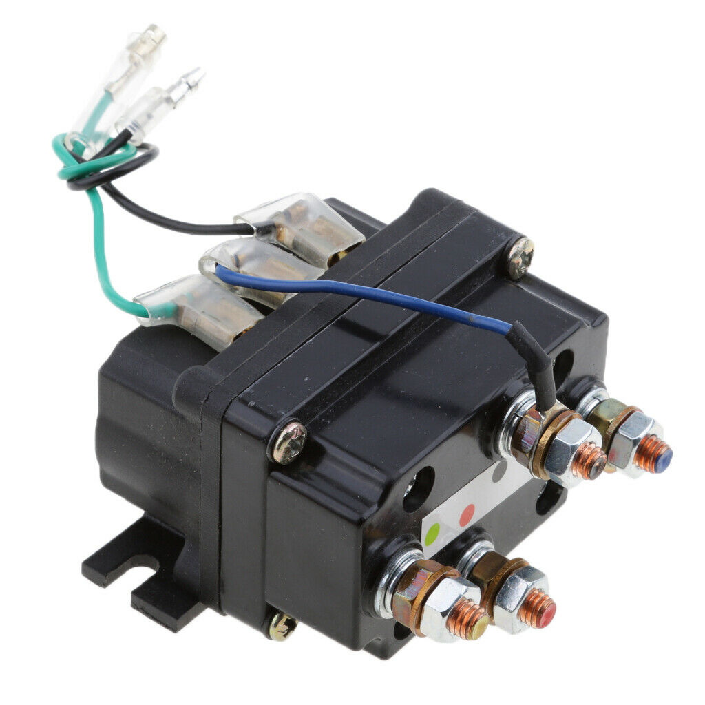 12VDC Universal Solenoid Relay Contactor Winch Rocker Switch Thumb Truck UTV