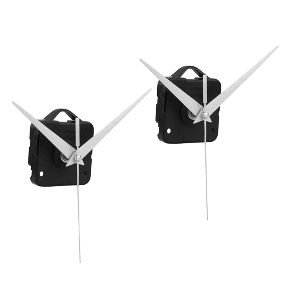 2Set Quartz Clock Movement Long White Spindle Mechanism Repair Accessories