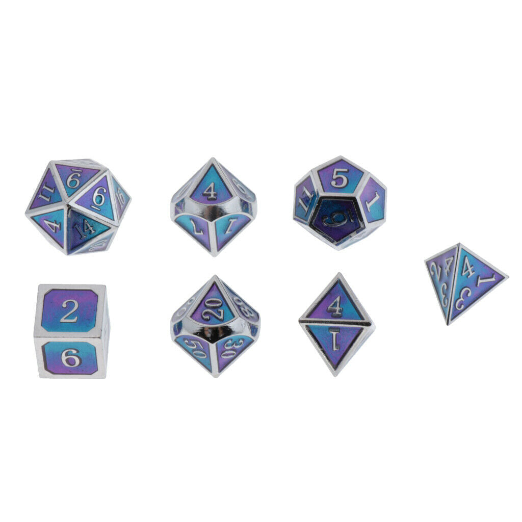 7x 16mm Multi-sided Dice D4 D6 D8 D10 D12 D20 Die for MTG RPG Casion Game D