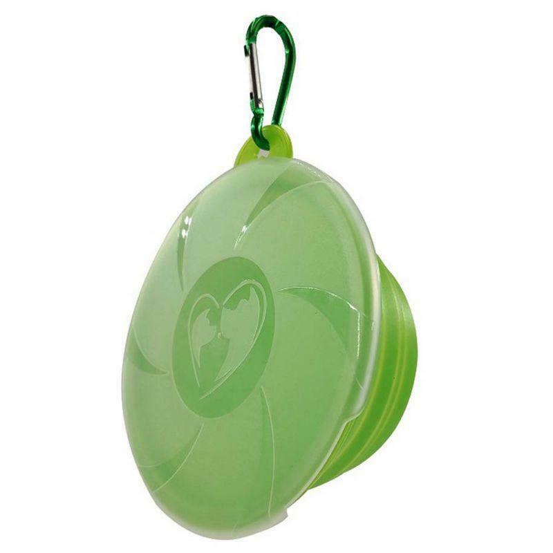 2pcs Silicone Pet Collapsible Folding Bowl with Lid Portable Dog Cat Water Bowls