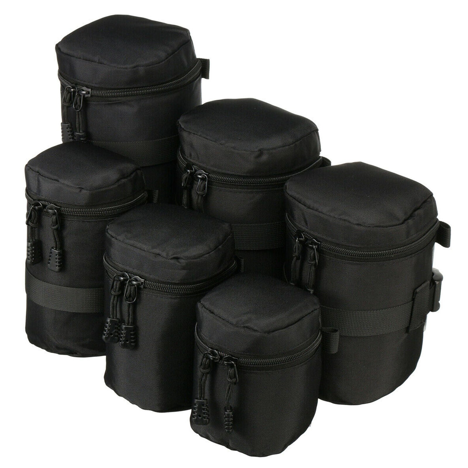 Portable Camera Lens Case Pouch Bag Waterproof Black For Standard Zoom Lenses G