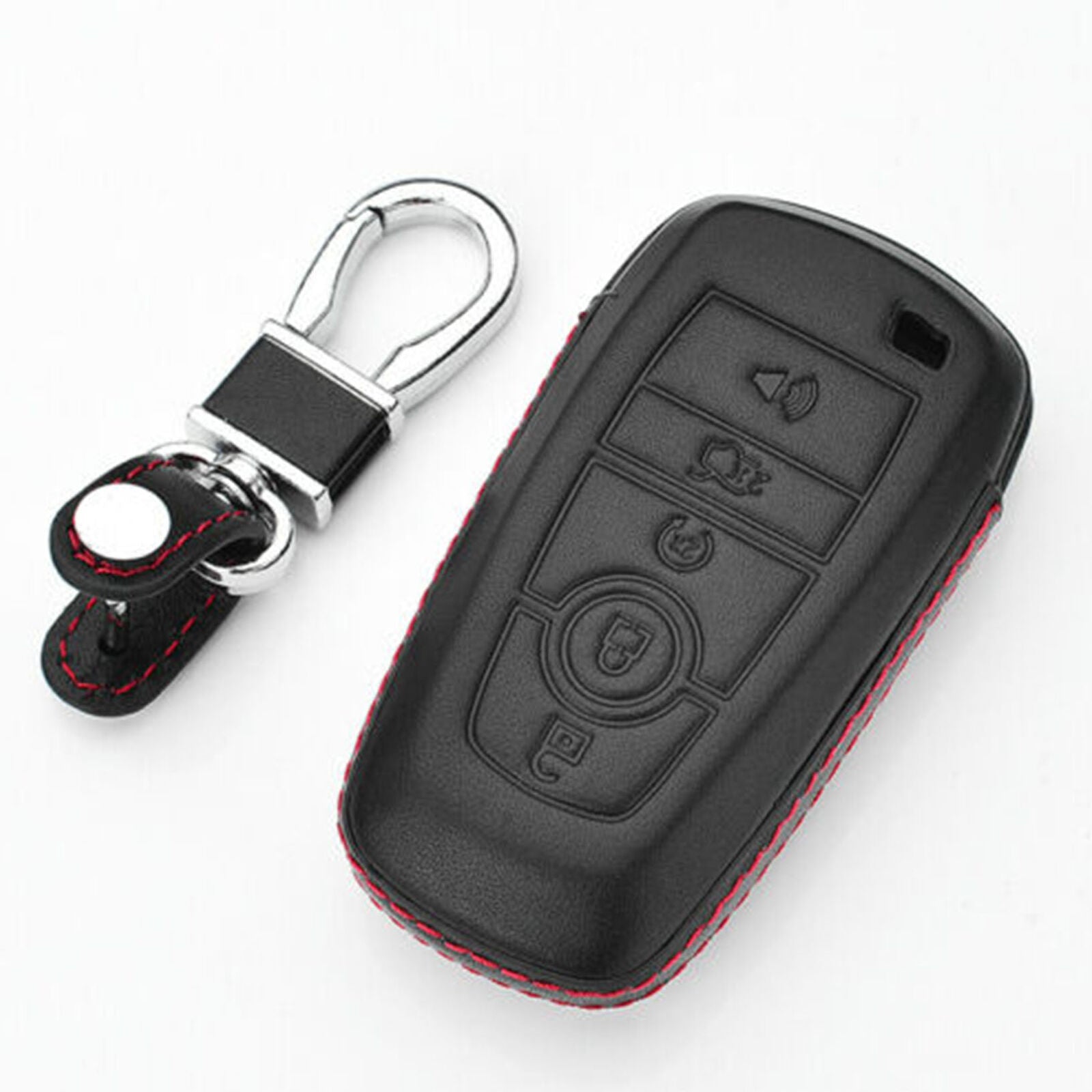 Premium Leather Car Key Fob Cover Case Bag For Ford Fusion EDGE Explorer F-150
