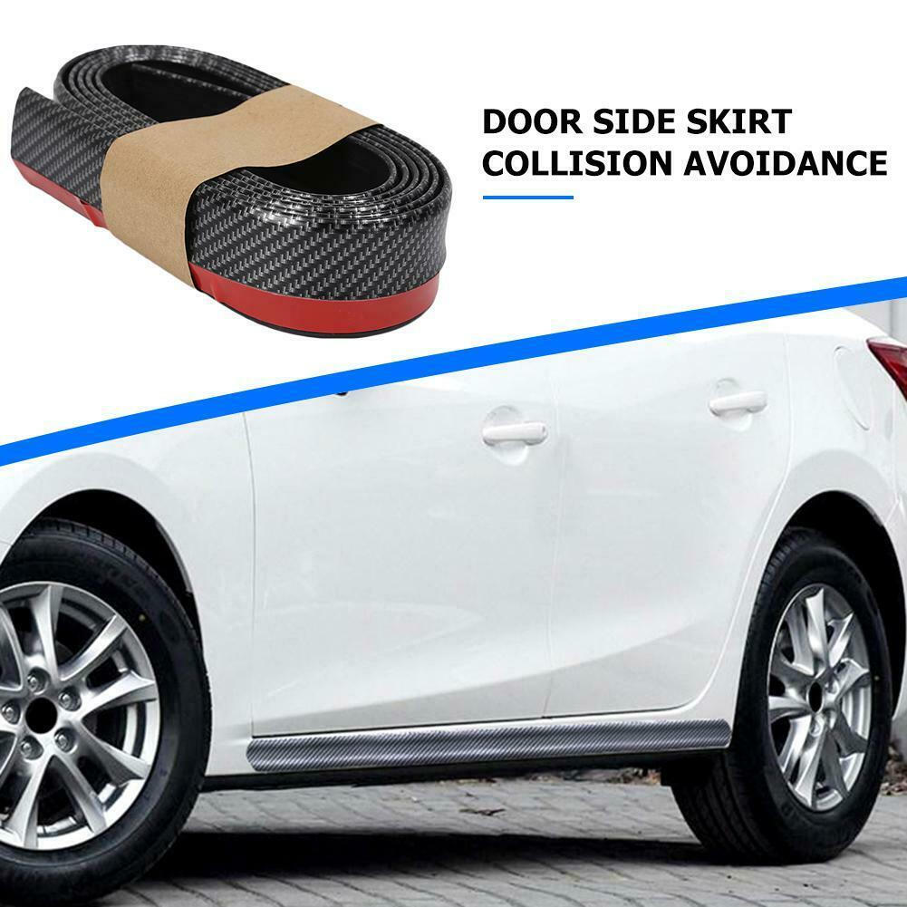 Car Door Bumper Protector 2.5m Carbon Fiber Anti-collision Strip Universal @