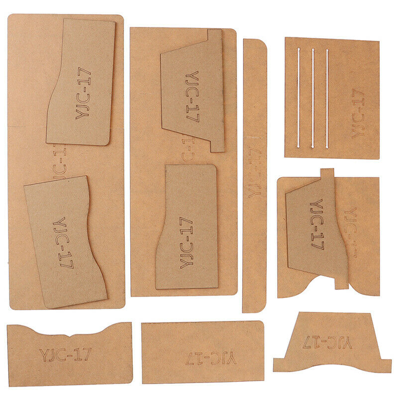 DIY leather craft universal short wallet template purse stencil patternBDAU