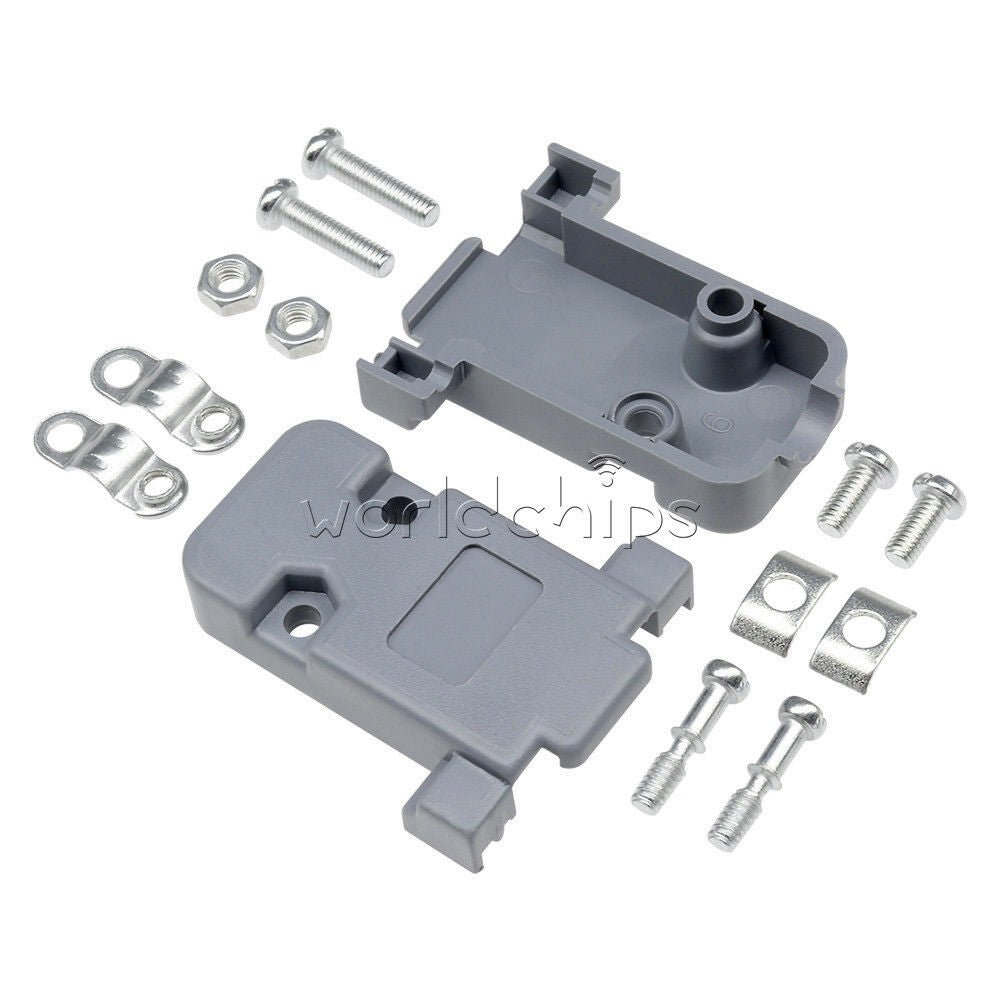 20PCS Grey D-Sub DB9 9Pin Plastic Hood Cover for 9 Pin or 15 Pin Connector