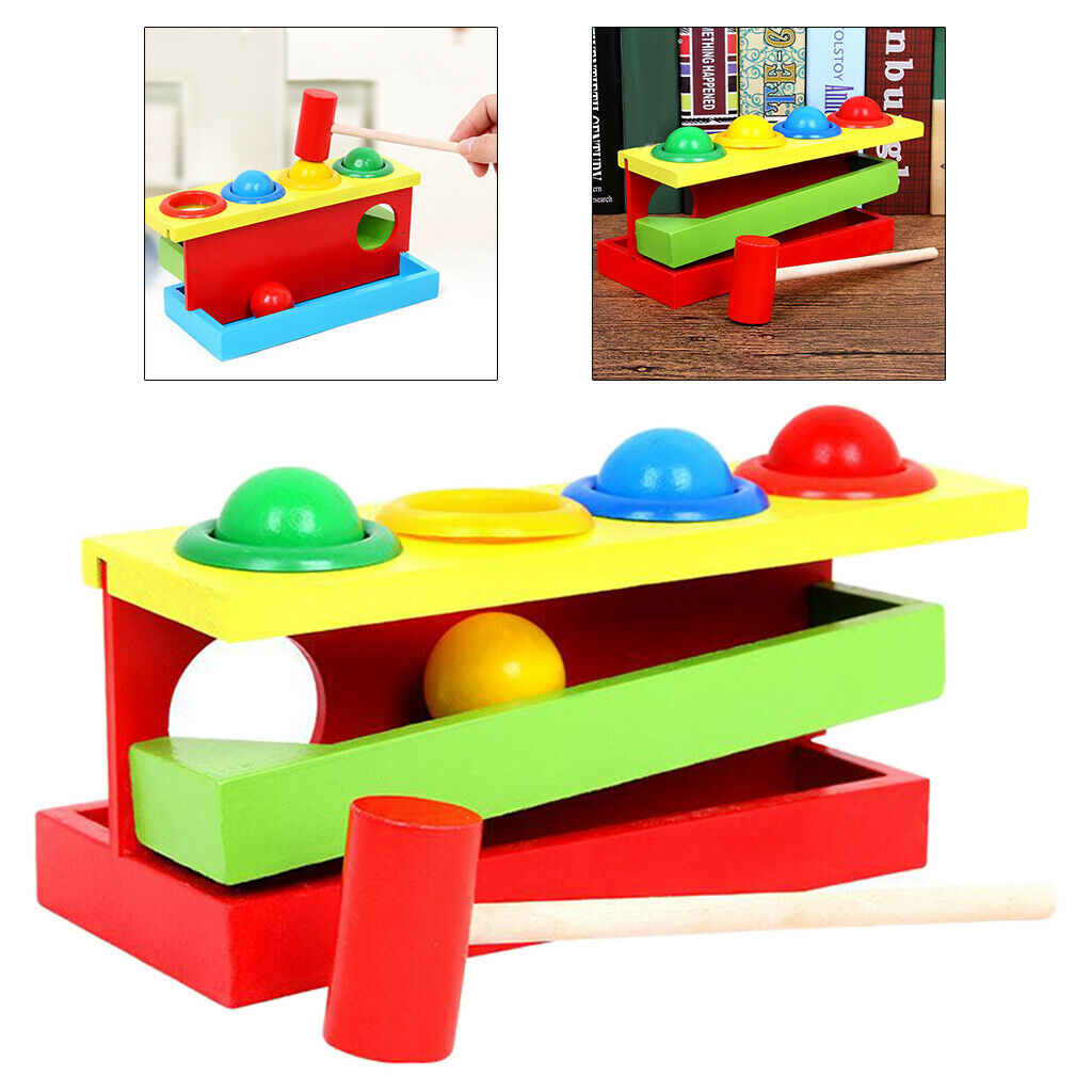 Toddler Multi-Colored Hammering Beat Ball Hand-eye Coordination Educational