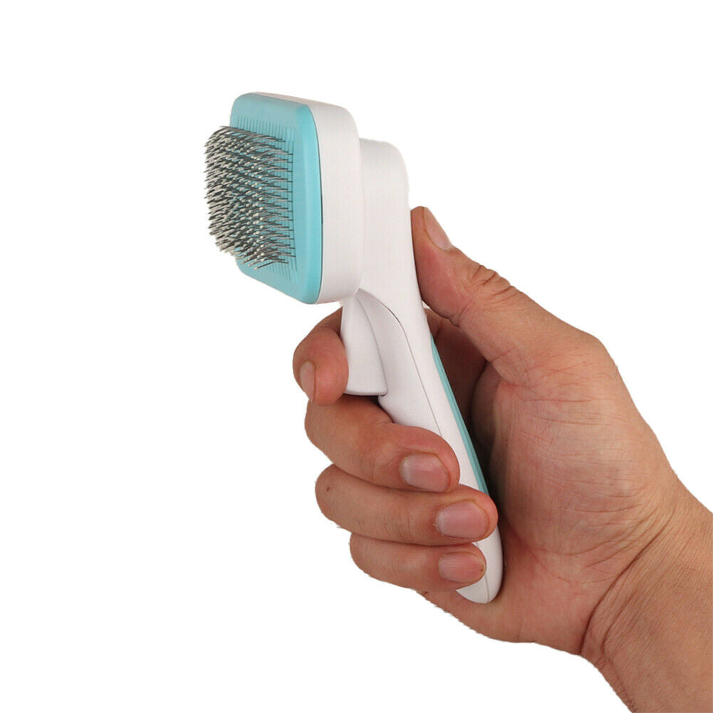 Pet Comb Dog Cat Brush Massage Automatic Remove Hair Knot Combs Cleaning Brush^