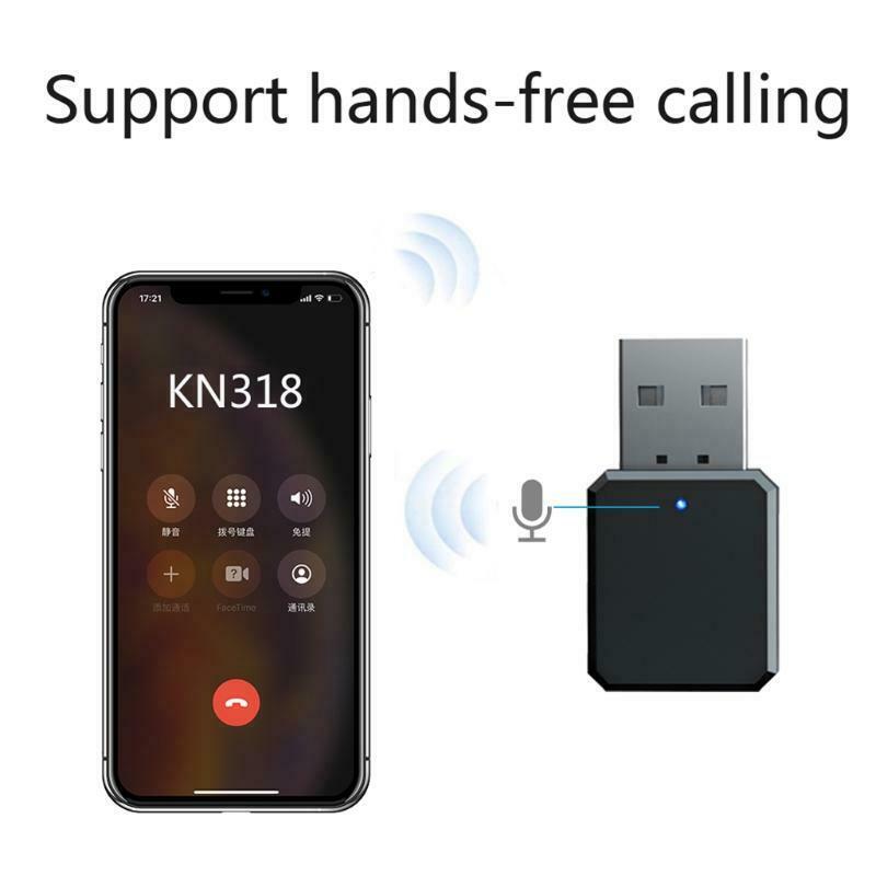 KN318 Bluetooth-compatible receiver dual output AUX USB stereo car hands-free