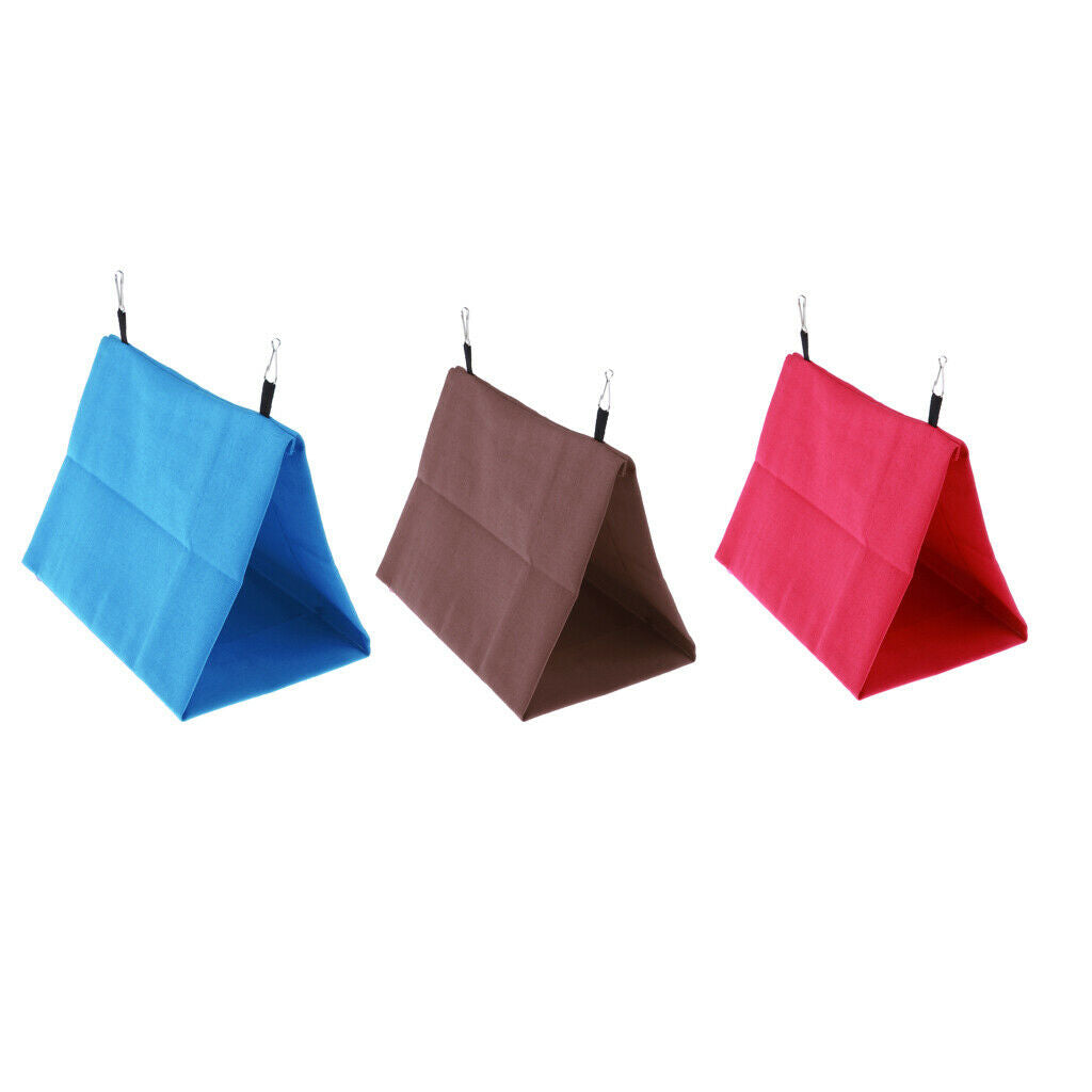 Bird Parrot Hammock Birds Cage Hanging Bed for Birds Small Animals Rose Red
