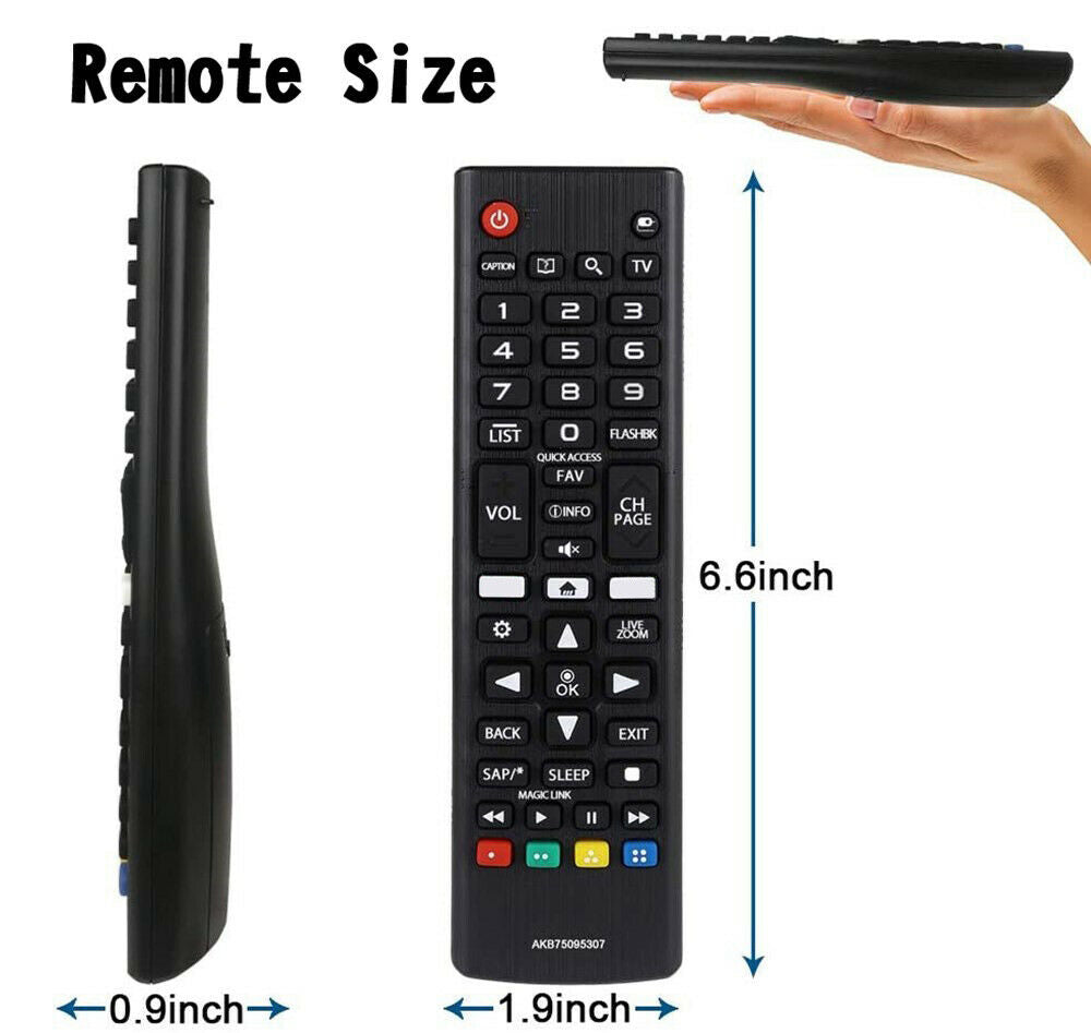 AKB75095307 Universal Remote Control fit for LG TV 32LJ550B 43UJ6200 6500 6560 N