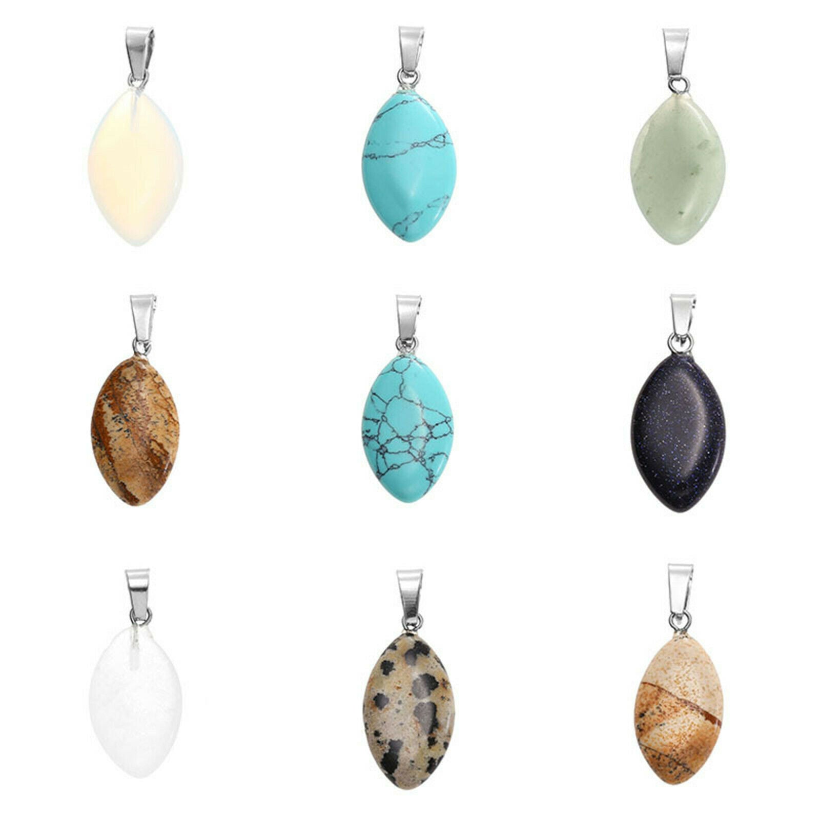 10pcs 35x14mm Manmade Turquoise Stone Hangging Pendant Charms Jewelry Crafts