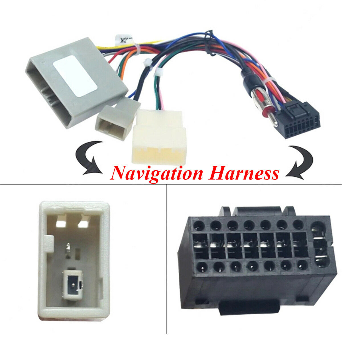 Car Android Player 16PIN Wiring Harness Radio Antenna Adapter For HondaCRV 06-09