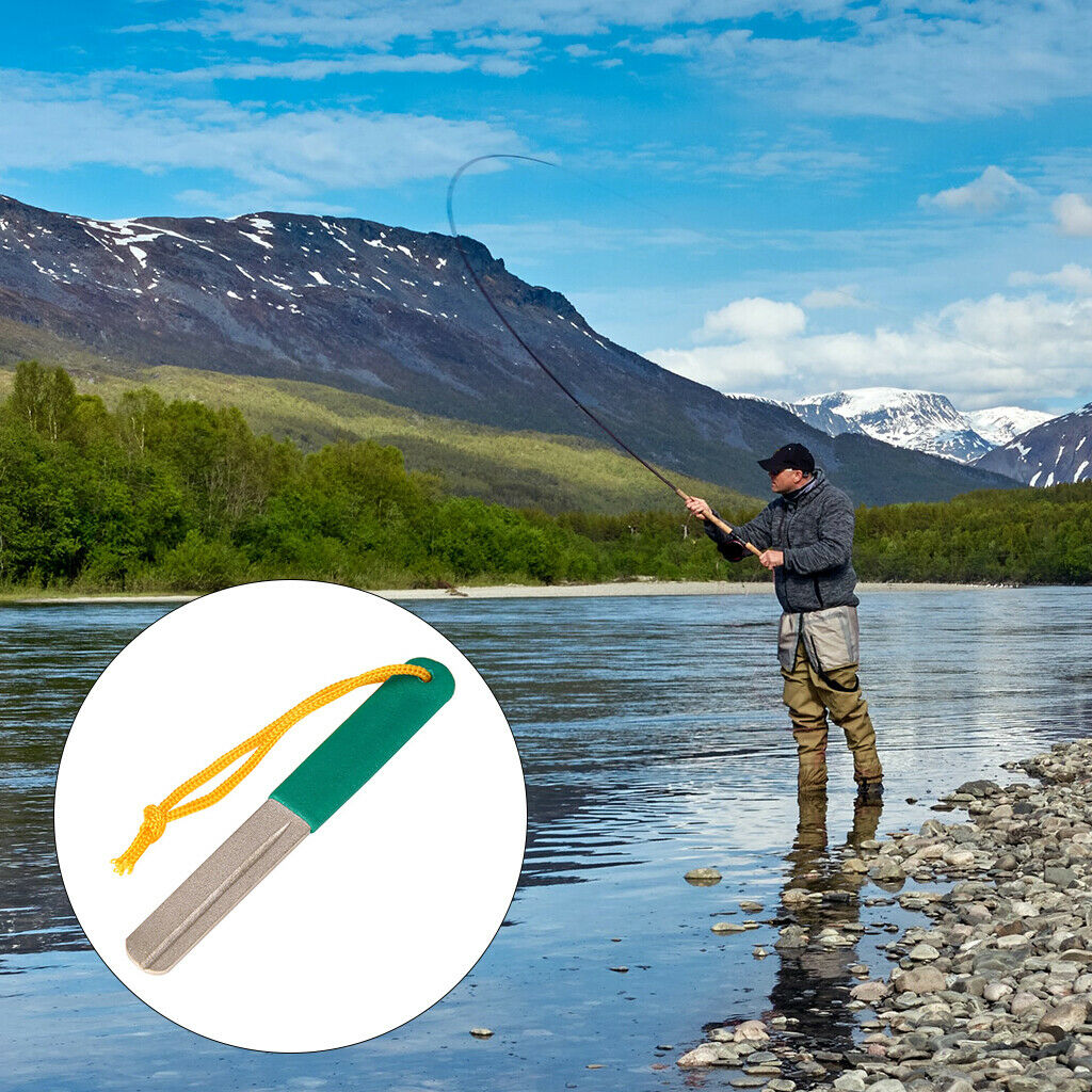 Diamond Fish Hook Hone Sharpener Camping Hunting Fishing Accessories 4inch