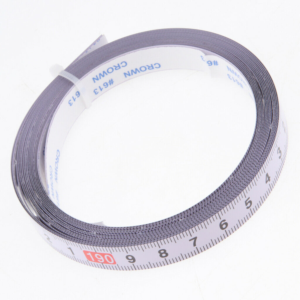 3Pcs Steel Miter Saw Tape Measure Self Adhesive Ruler 1M-0-1M, 2M-0-2M
