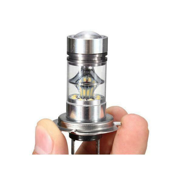 1Pcs HID White H7 6000K 100W LED Projector fog Driving DRL Head Light