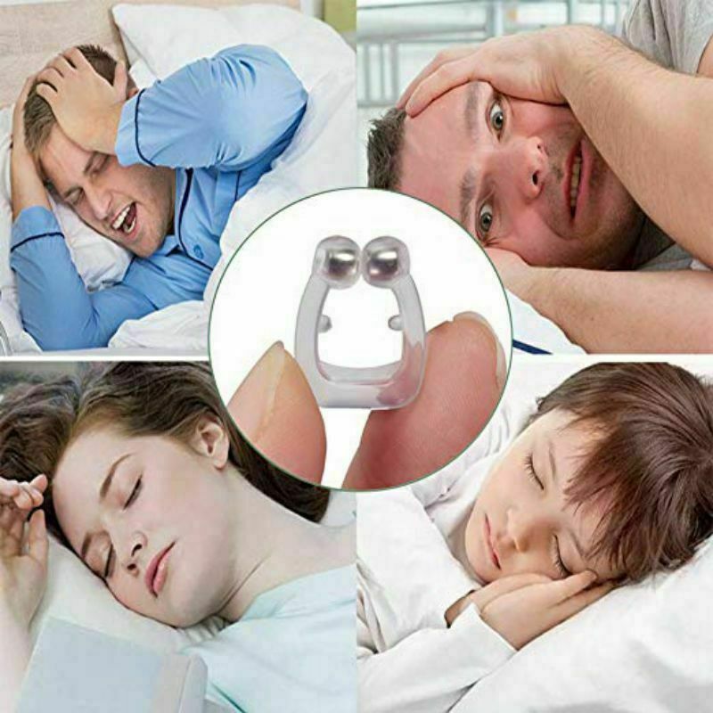 2* Clipple Silicone Magnetic Anti-Snore Stop Snoring Nose Clip For Sleeping Aid