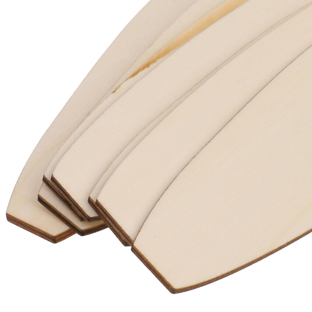 8 Pieces  Blank Wooden Surfboard Wood Crafts Cut Handmade DIY Cut