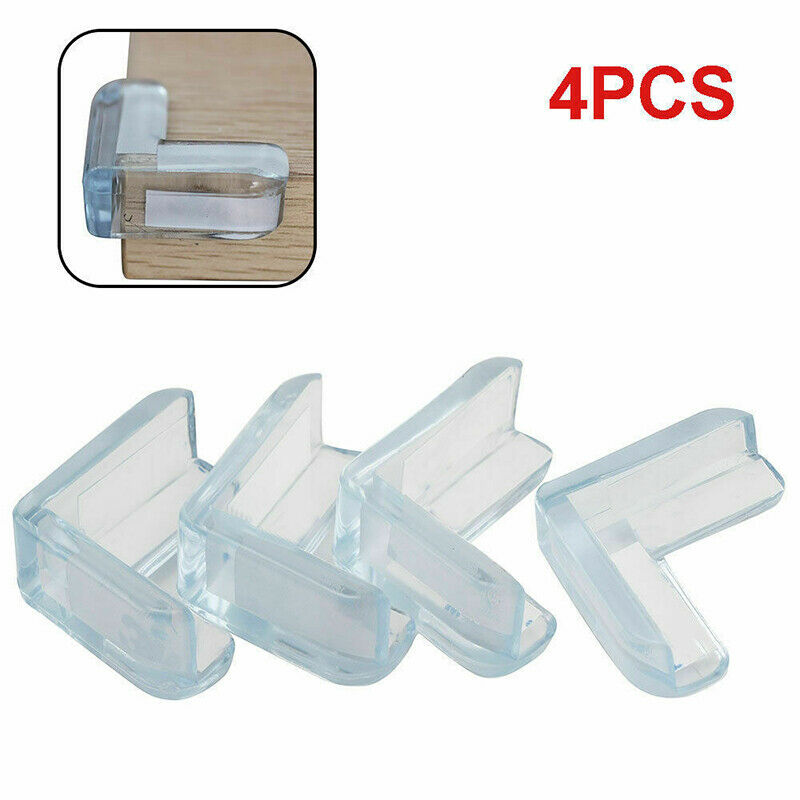 4x Clear Rubber Furniture Corner Edge Table Cushion Guard Protector Baby .l8