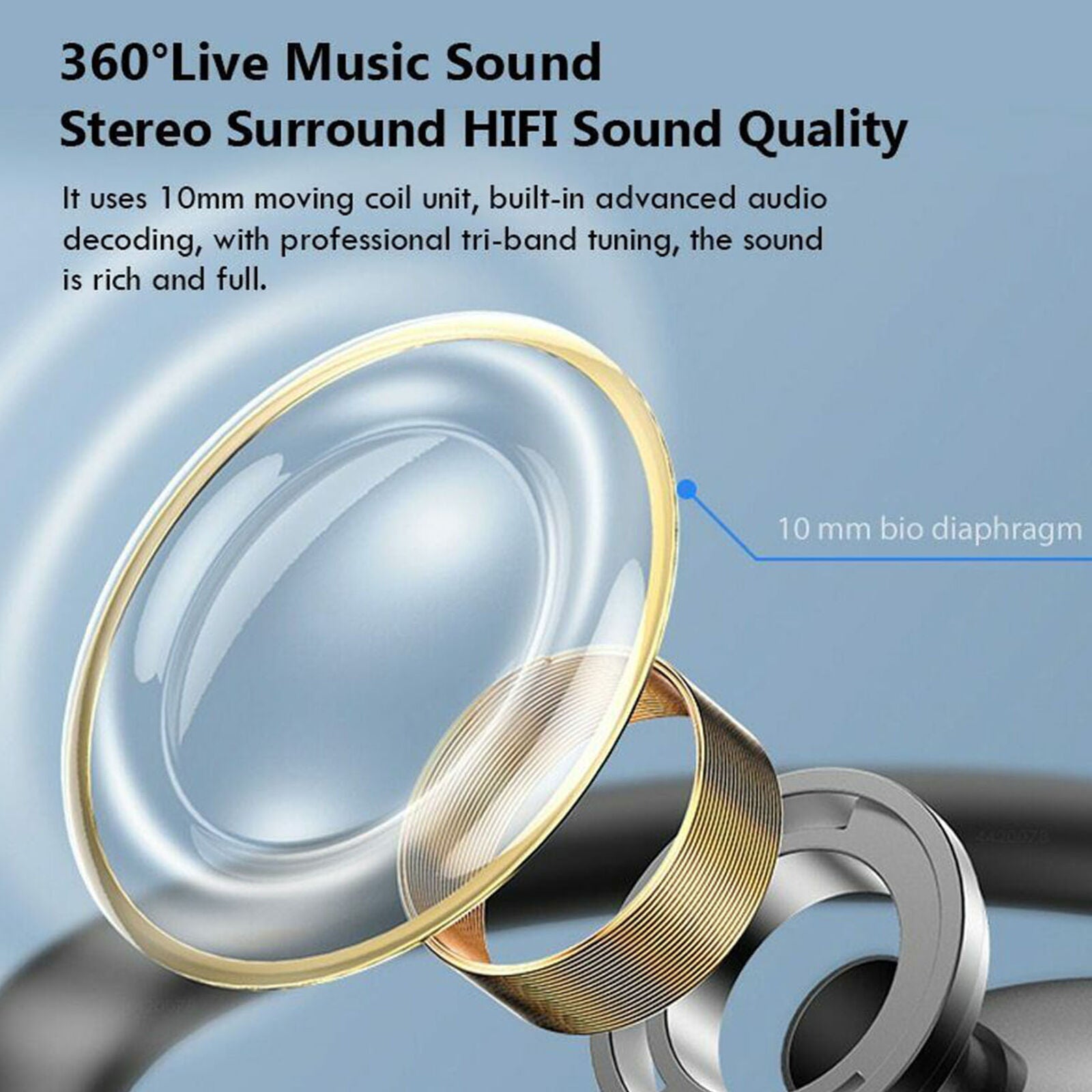 Bluetooth 5.0 Headphones Headset Wireless Earbuds Sport Stereo Earphone IPX7