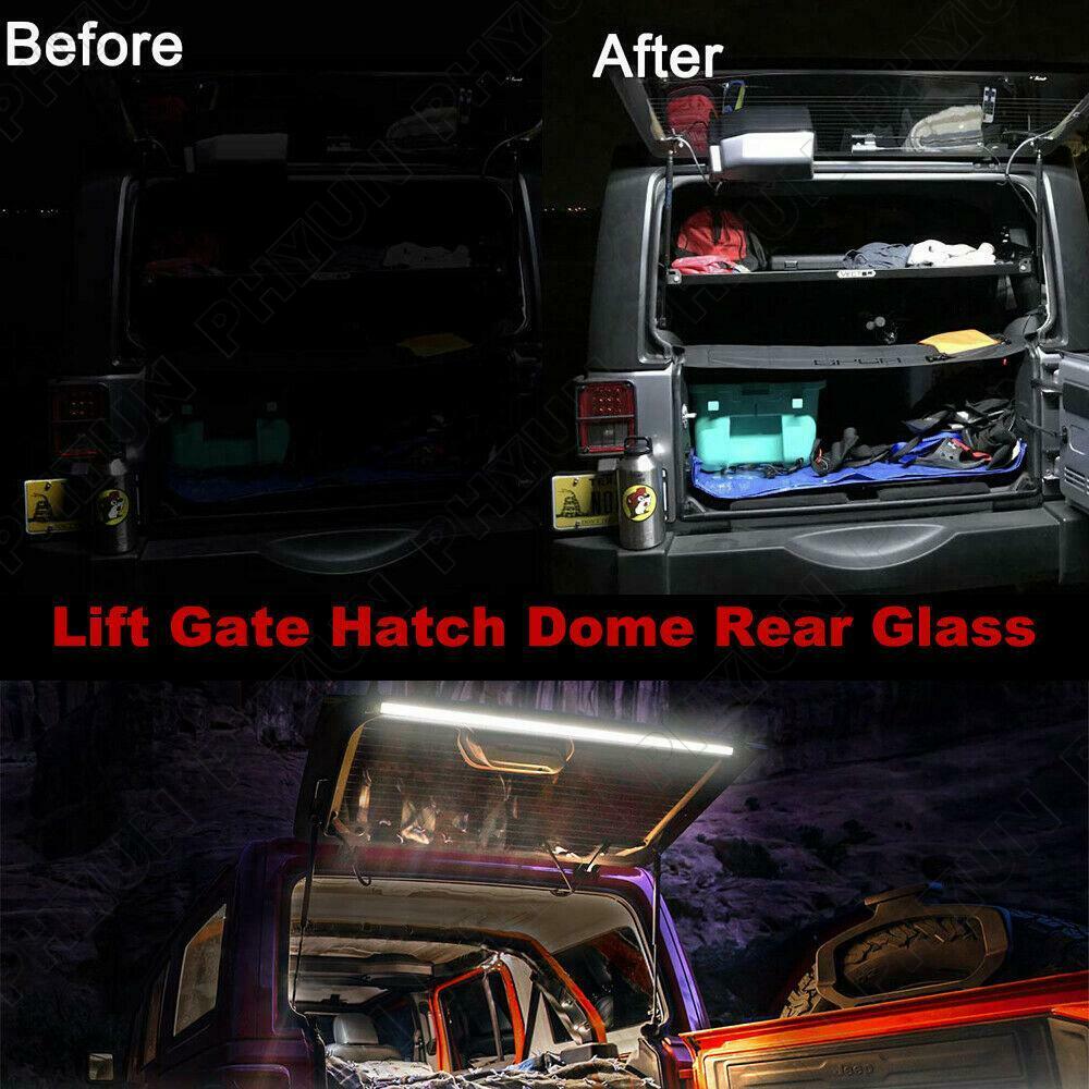 LED Rear Tailgate Glass Gate Hatch Dome Light Bar For 2018-2020 Jeep Wrangler JL