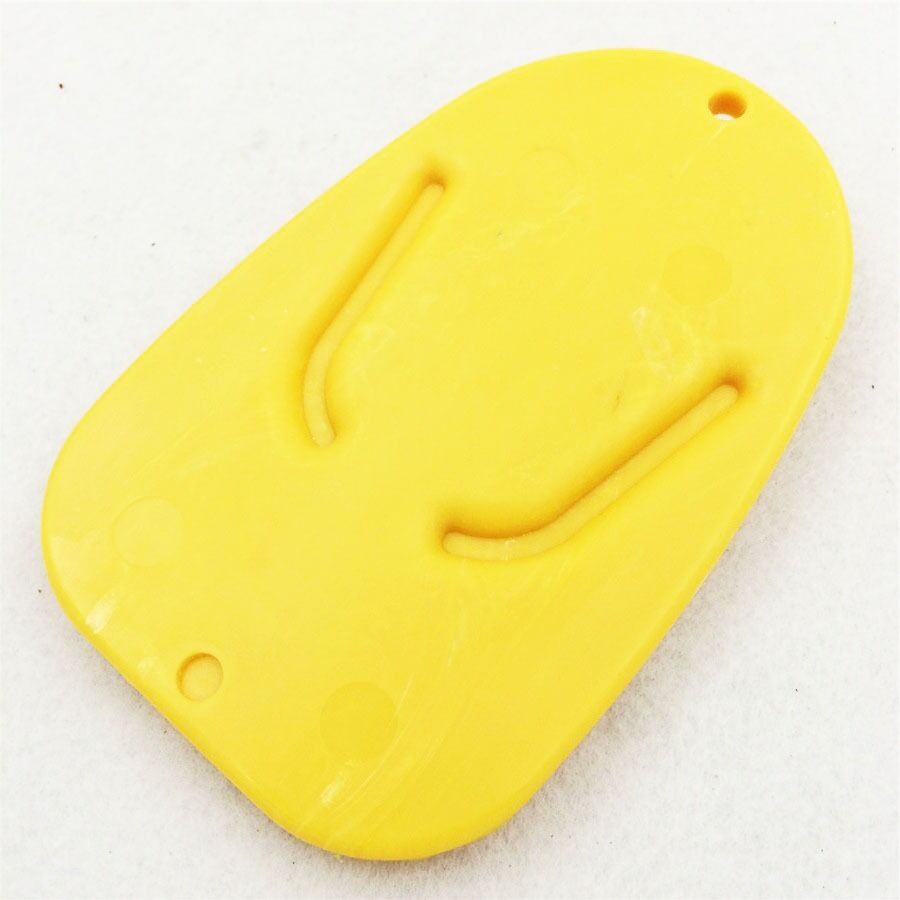 Yellow kickstand plate pad fit for Universal motorcycle 12.5 CM X 8 CM