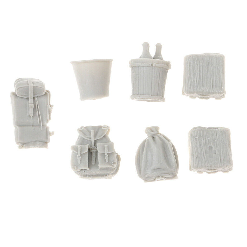 1/35 Military Soldier Food Supplies Basket Cask Models for Sand Table Scene