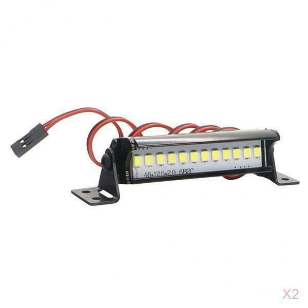 2Pieces 55mm RC Crawler LED Light Bar 12 LEDs 1/10 for TRX4 90046 90048