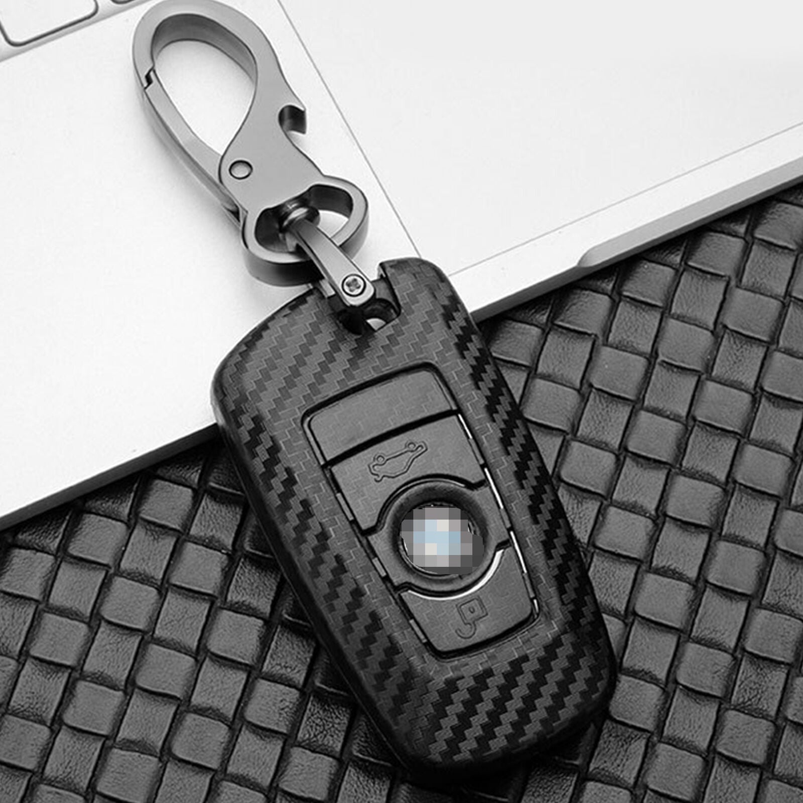 Car Carbon Fiber Remote Key Fob Case Cover Shell For BMW F10 F20 F30 F40