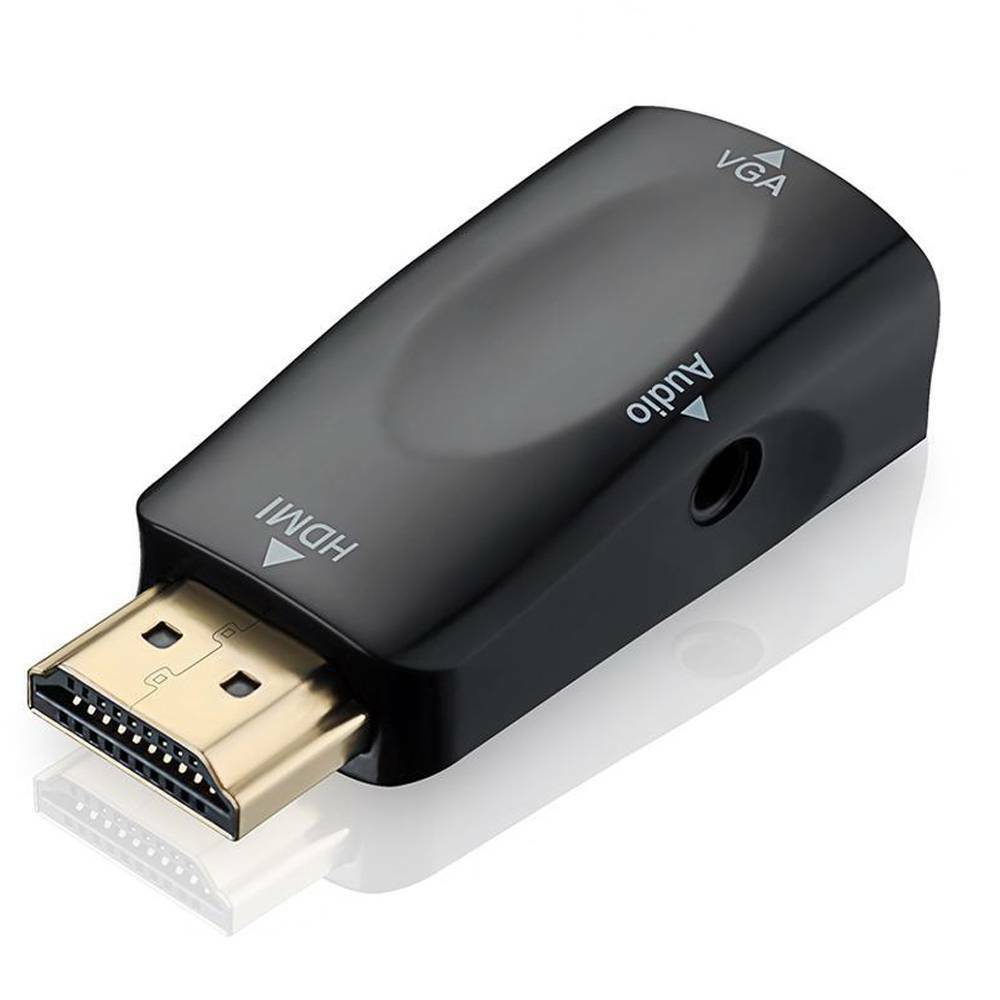 HDMI TO VGA Adapter/Converter Male to Female Audio for PC Laptop HDTV DVD!