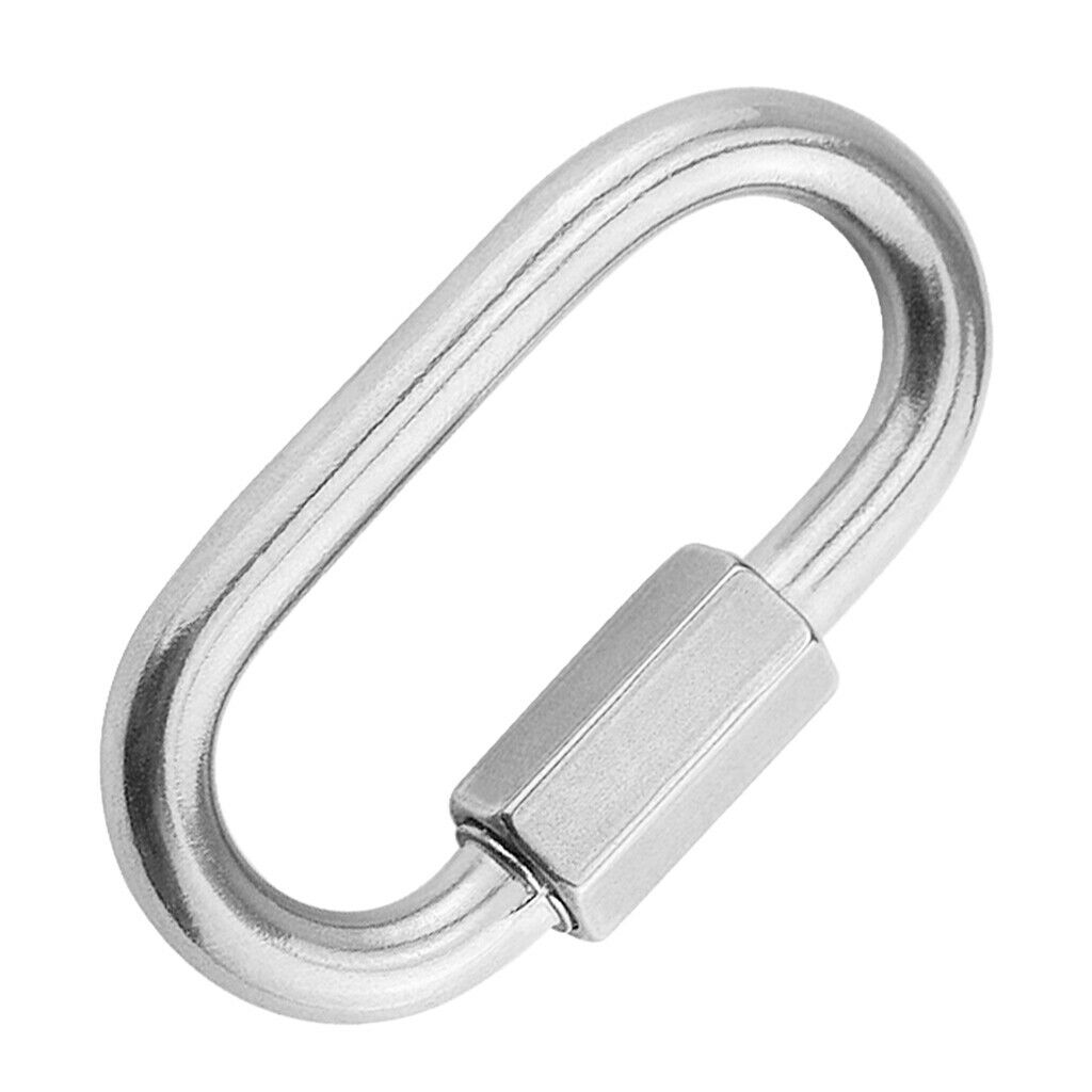 5Pcs Portable Multifunctional 304 Stainless Steel Carabiner Screw Lock Quick