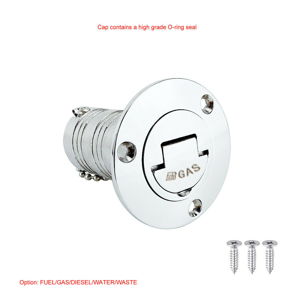 Boat Gas Fill Keyless   1-1/2" Boat Accessory Fit for Hose Deck Fill