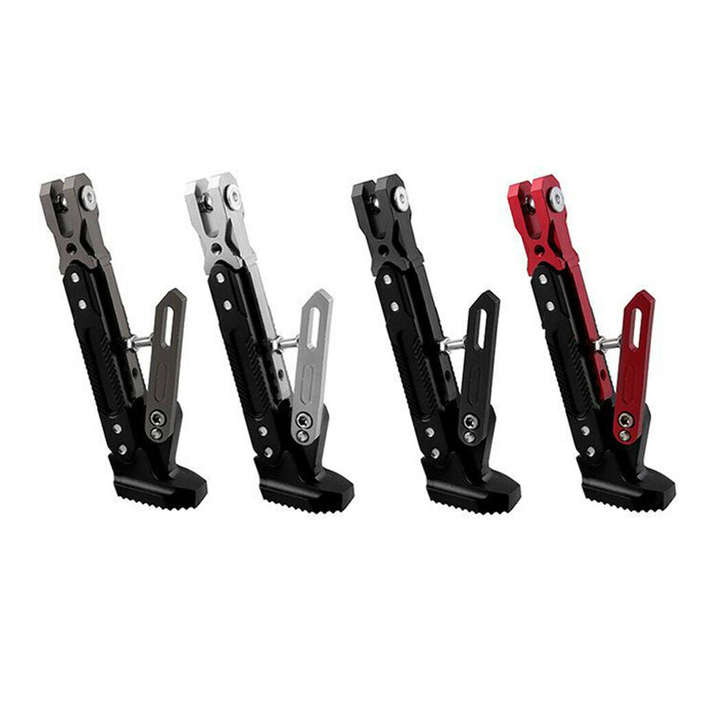 1 Set Motorcycle Foot Tripod Stand Holder Aluminum Alloy Kickstand Adjustable