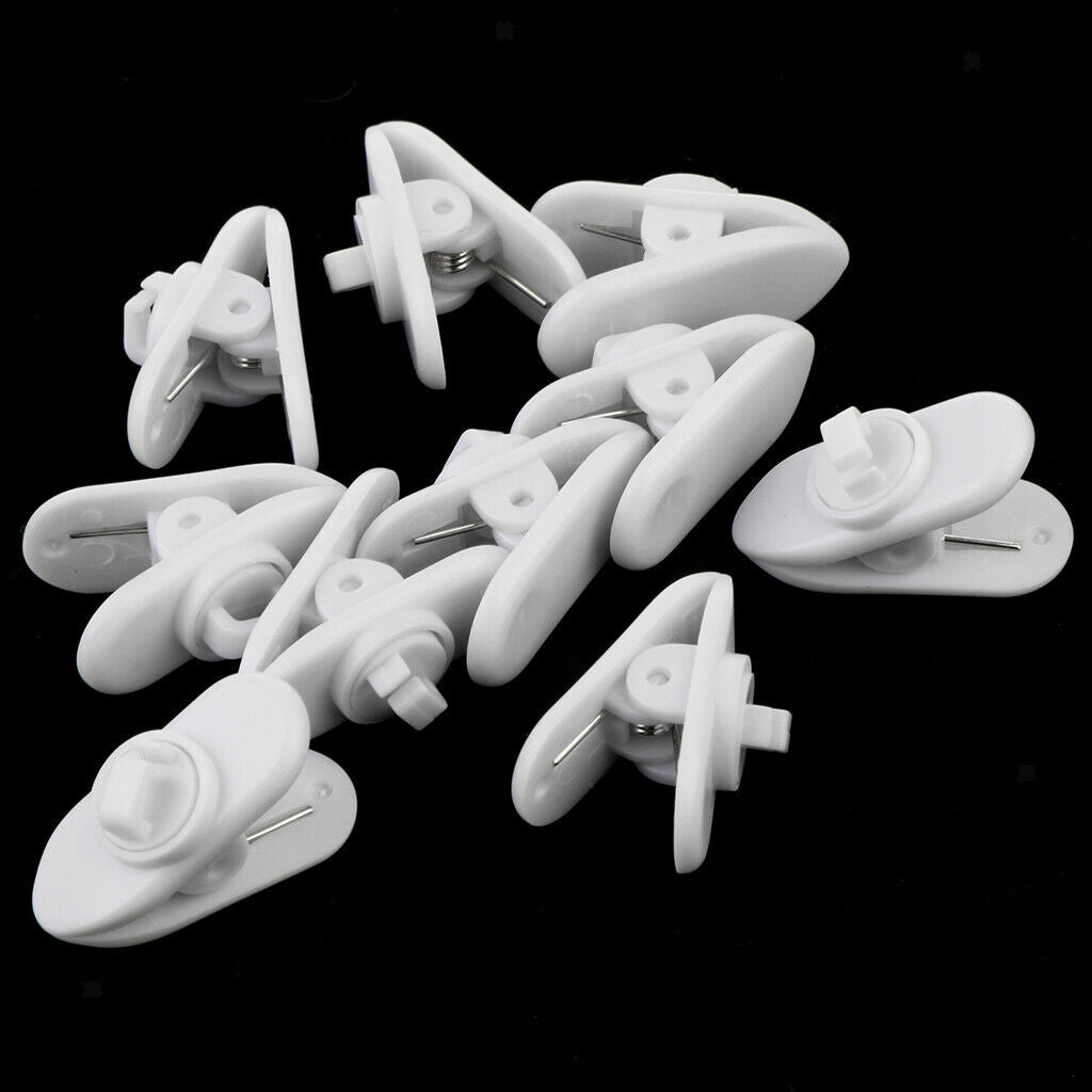 Pieces Earphone Lavalier Mic Tidy Cable Wire Lapel Collar Clip holder White