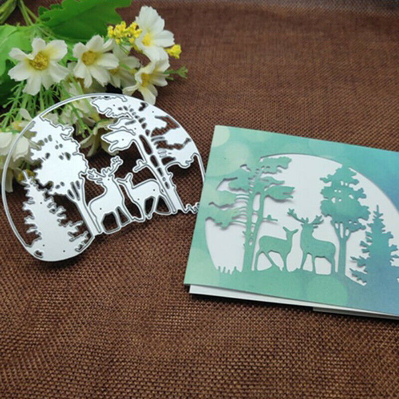 1pc Christmas Tree Deer Frame Metal Cutting Dies Stencils Cut for DIY Pap.l8