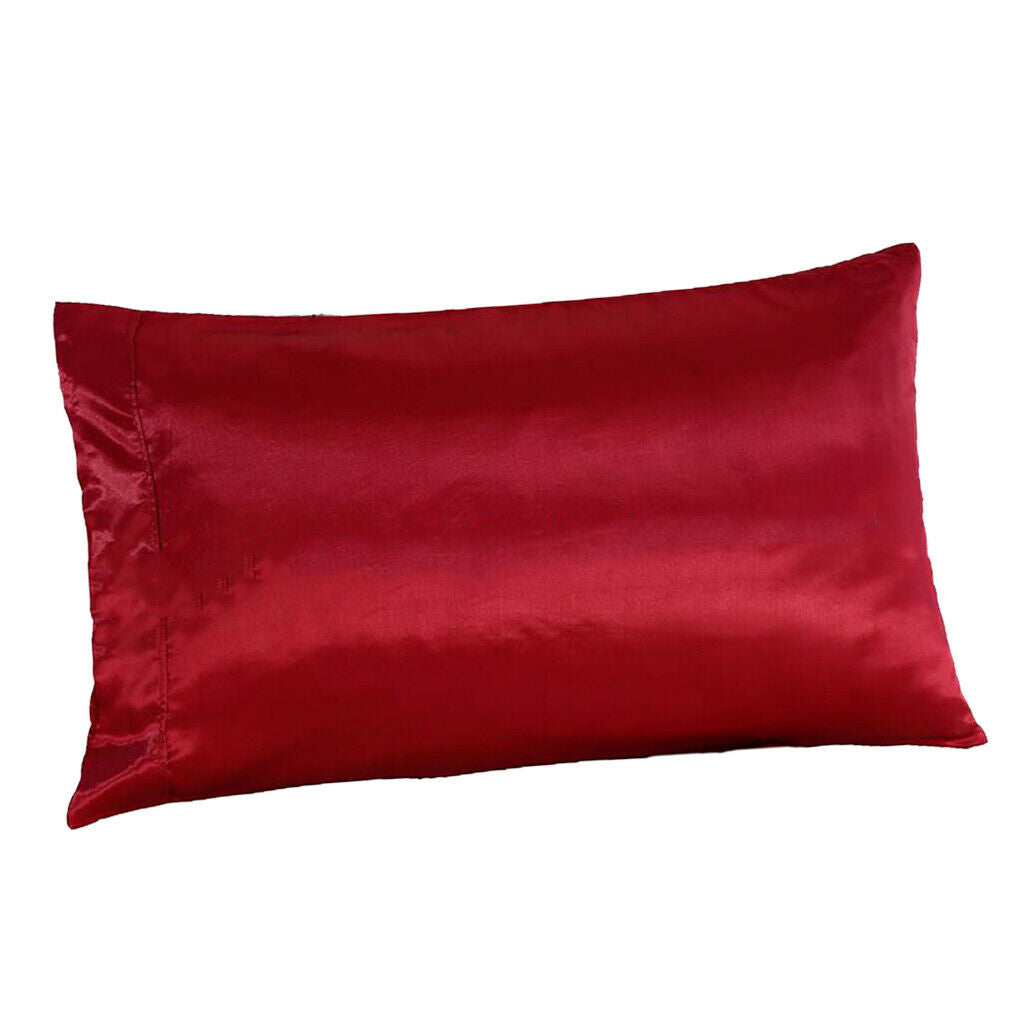 Faux Silk Satin Pillowcase 50*76cm Red
