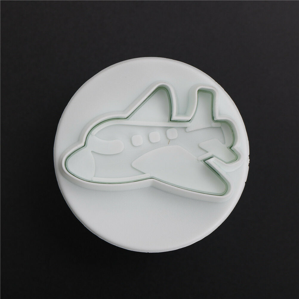 4x Plane,Ship,Train,Car Sample Cookie Cutter Mold Cake Decor DIY Fondant Mold FL