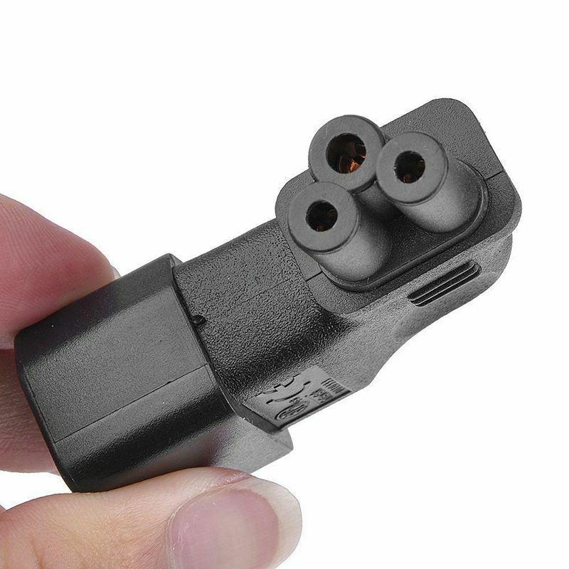 1x IEC 320 C14 to C5 90 degree Right Angled Sosket Power Adapter Extension P8QQ1