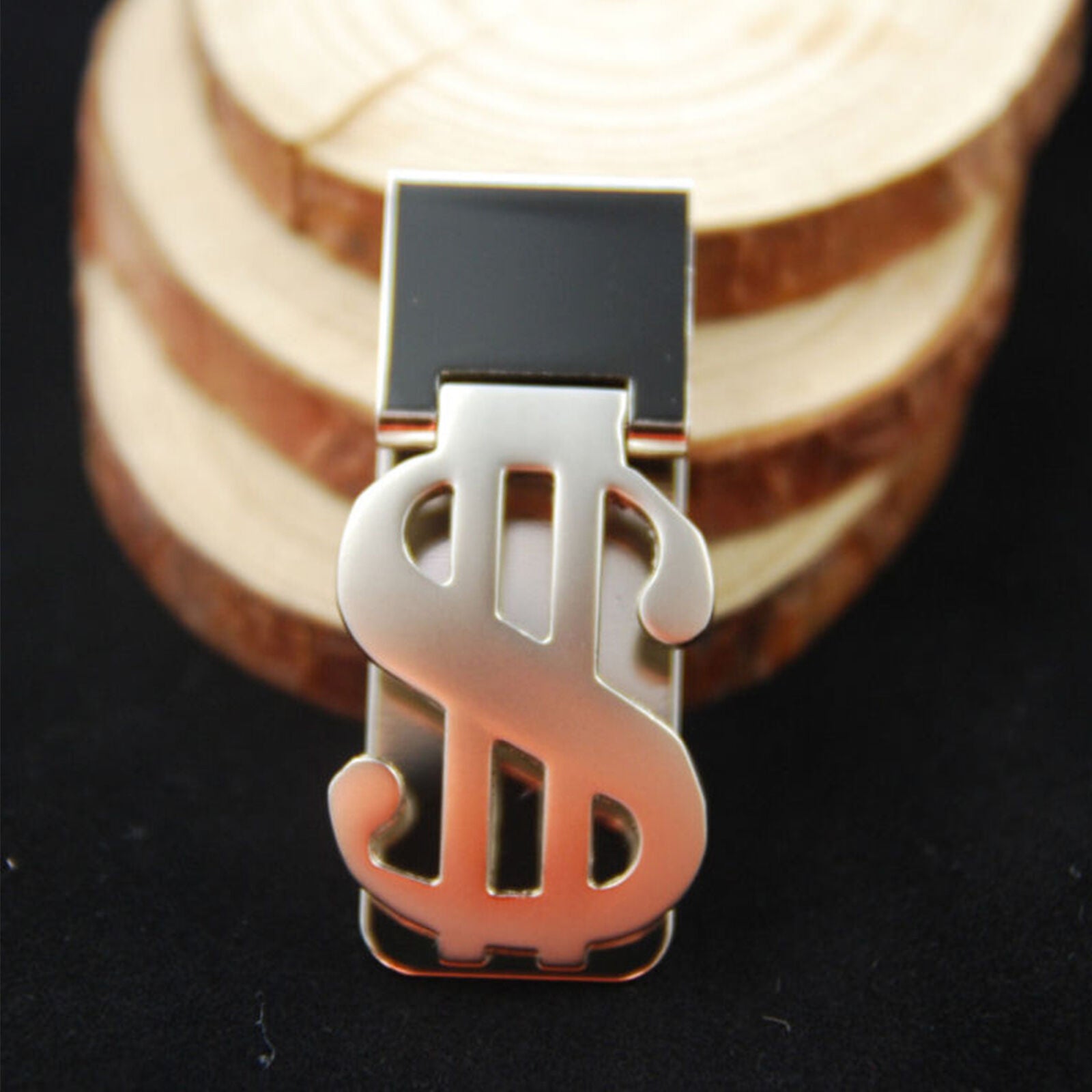 US Dollar Sign Stainless Steel Money Clip Personalized Name Engraving