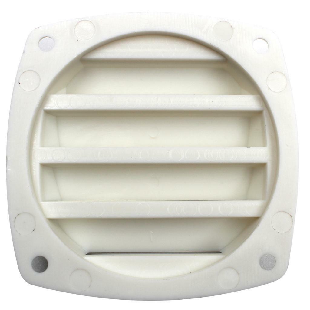 Marine Boat Louvered Vents Round 3 inch Hose Hull Air Vent Boat White