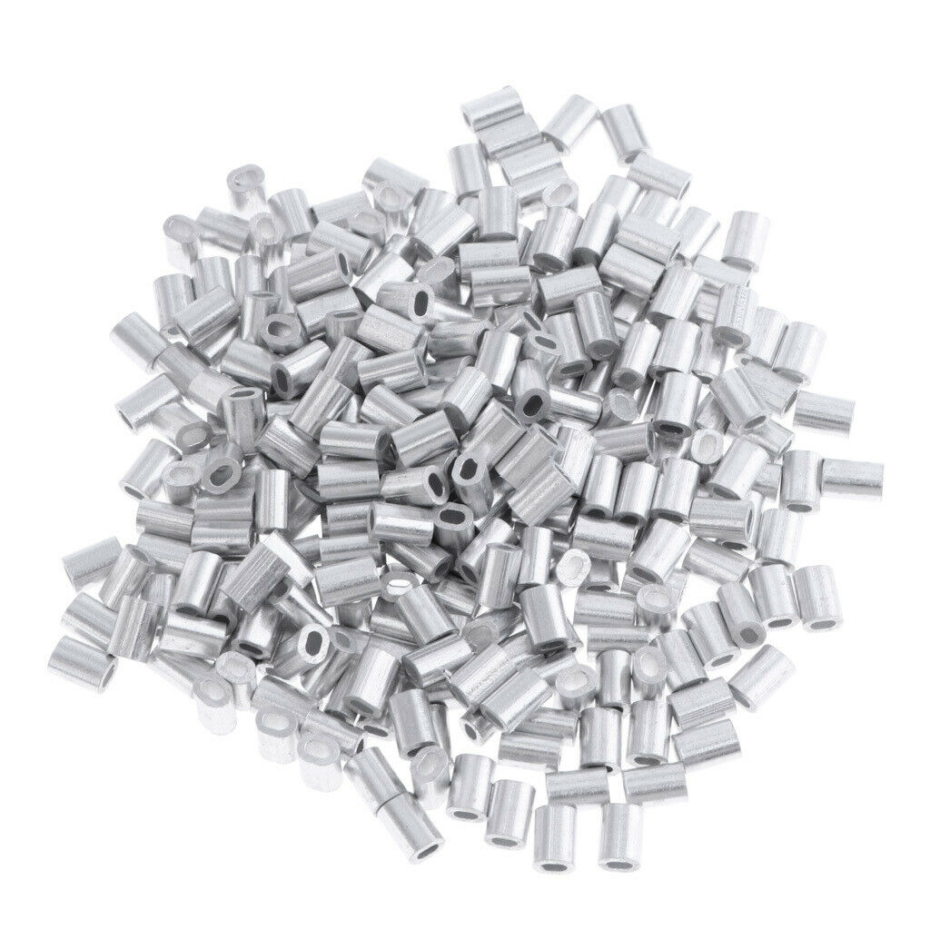 200x Crimping Loop Sleeve Fishing Wire Pipe Fishing Line Accessories 1mm 1.2mm