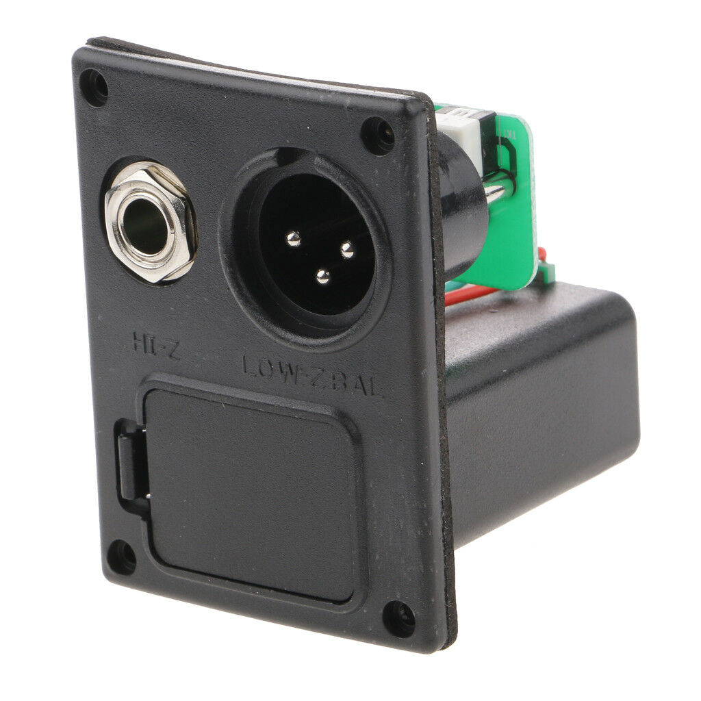 9V Guitar Bass EQ Pickup Battery Box Case w/ Contact Clip   Circuit Black