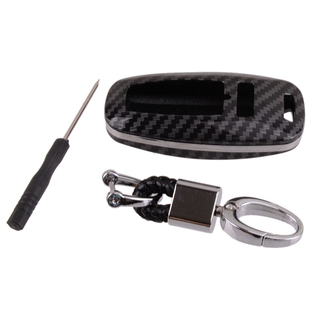 Fit For Audi A6 A7 A8 S6 S7 Carbon Fiber Texture Remote Key Fob Cover Key Case