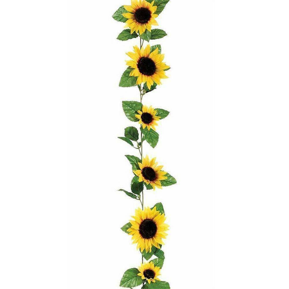 Artificial Yellow Sunflower Silk Garland Vine Wedding Party Home Garden Decor â¤