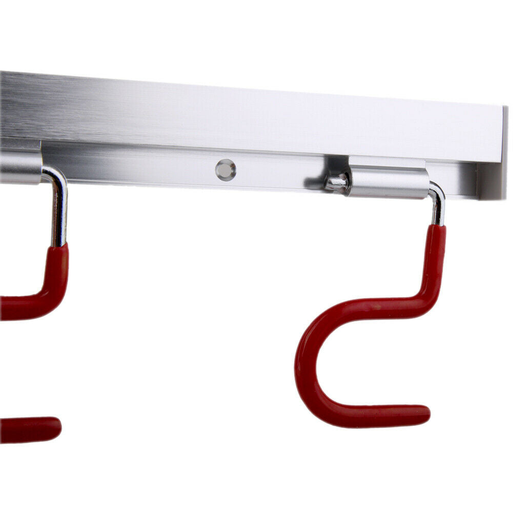 Wall Mounting Bathroom Organizer Hanger Storage Rack 6 Hooks