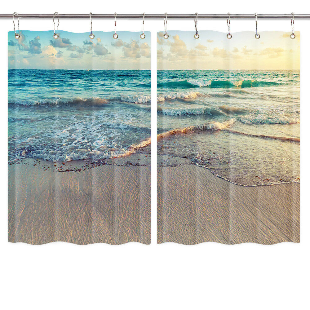 Kitchen Decor Beach and Sea Treatments for Kitchen Curtains 2 Panels, 55X39''