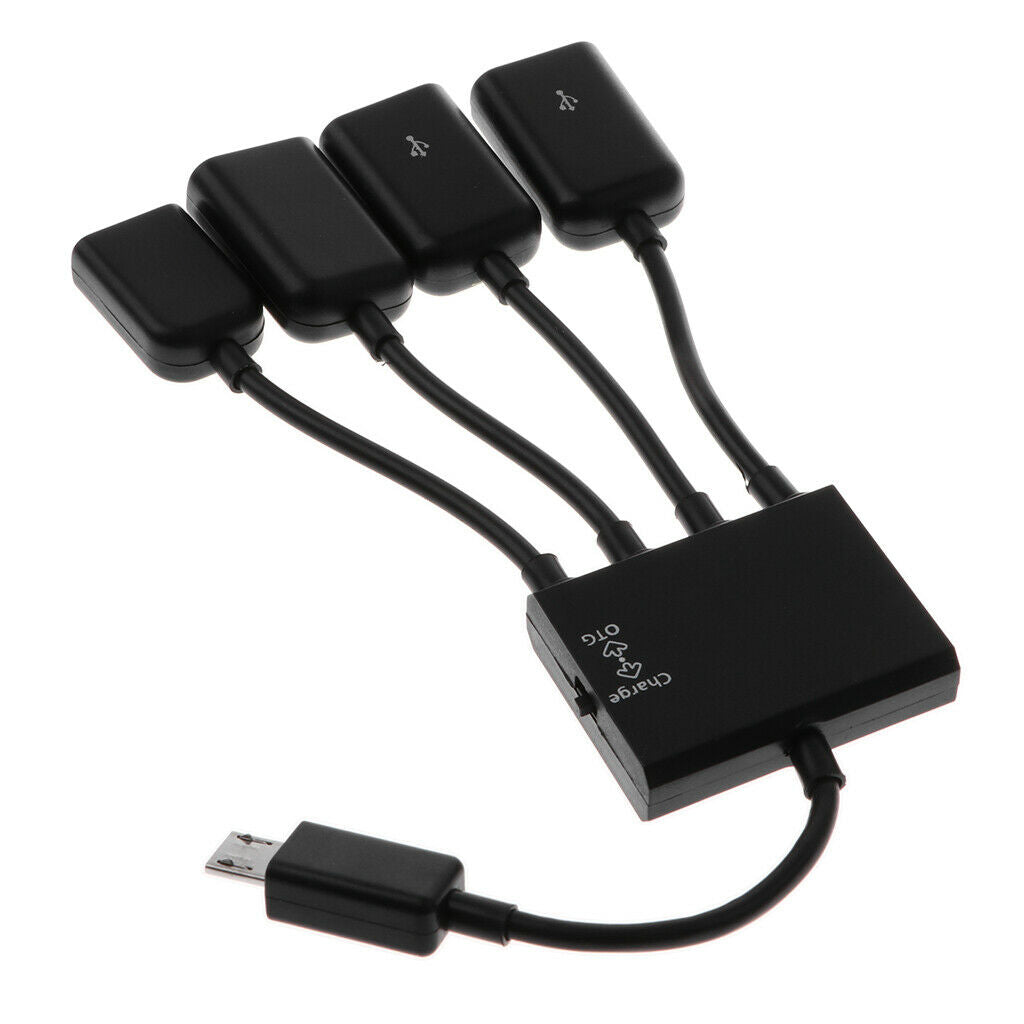 Micro USB to Micro USB + 3x USB Charge OTG Hub Host Adapter for   HTC