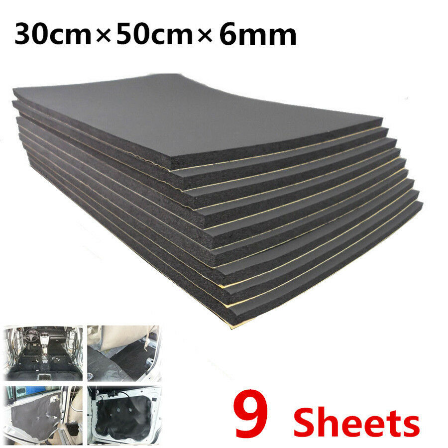 9 Sheets Flame Retardant Sound Proofing Waterproof Closed Cell Foam 6mm Thick