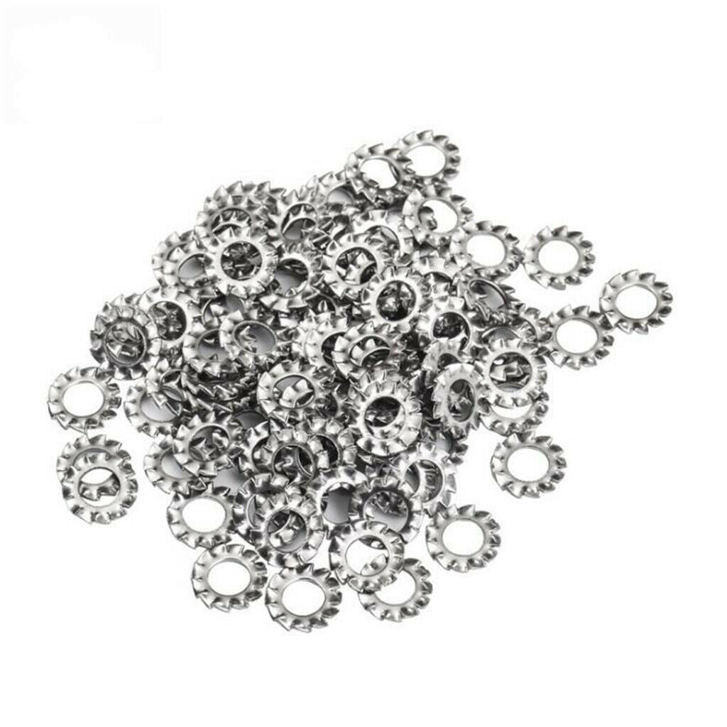 700pcs Lock Washers Galvanized Serrated Tooth Lock Washer Flat Washer Set