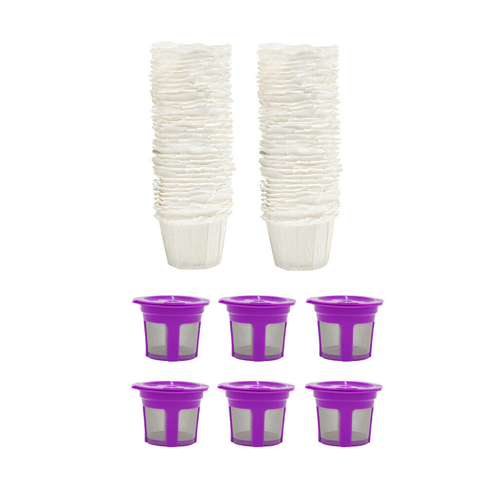 6Pcs K Cups Kcups 100x Coffee Disposable Paper Filter for Keurig K400 K500